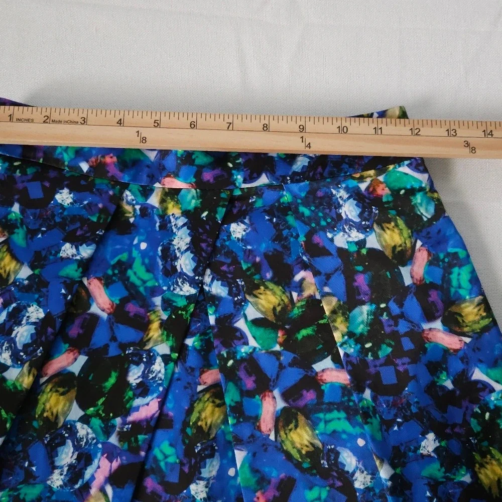 Milly Minis‎ Girls 8 Jewel Print Pleated Skirt Multicolor Made in USA Party